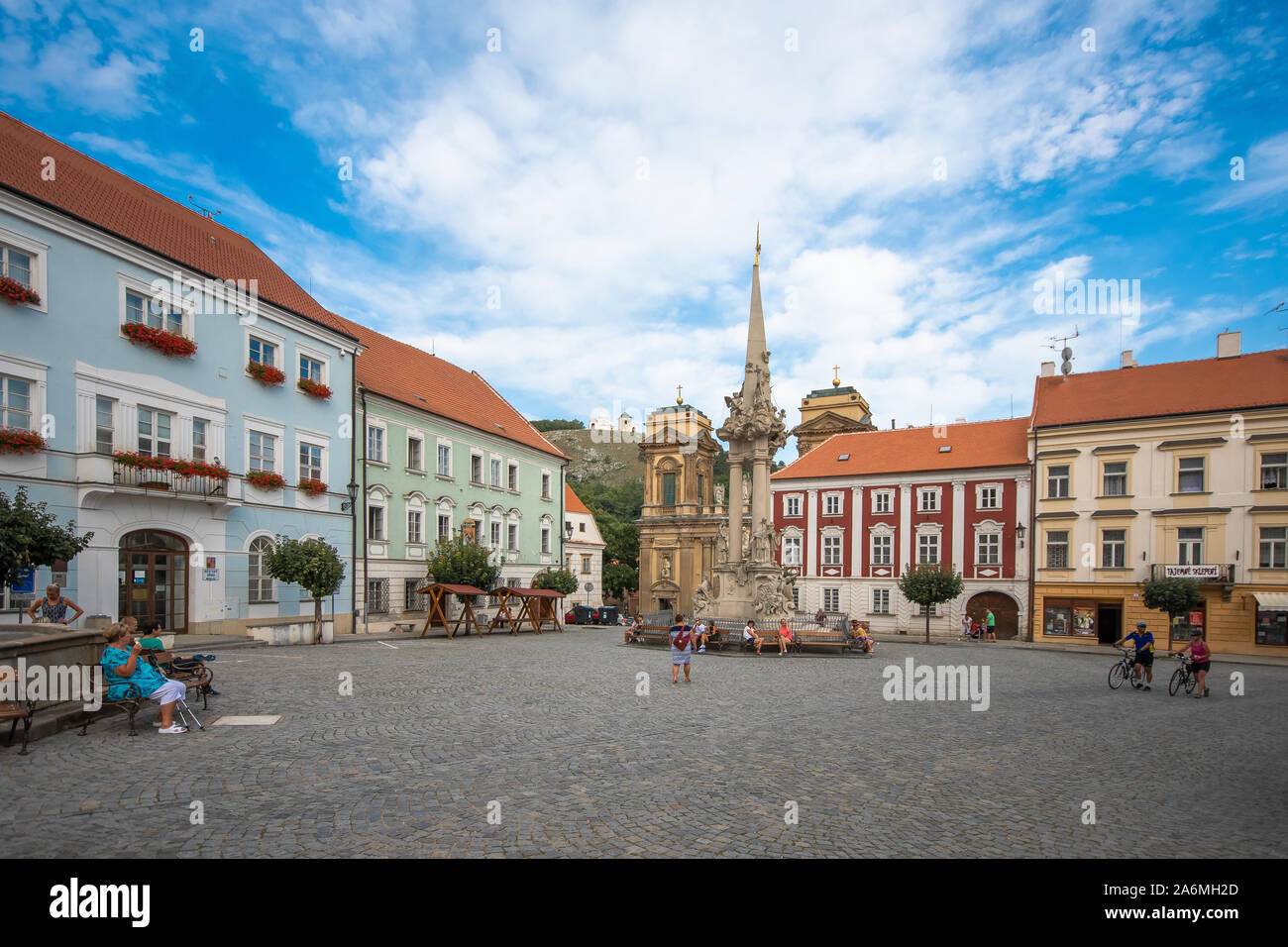 Mikulov. Vieille ville de la République tchèque, la Moravie du Sud Région. Banque D'Images