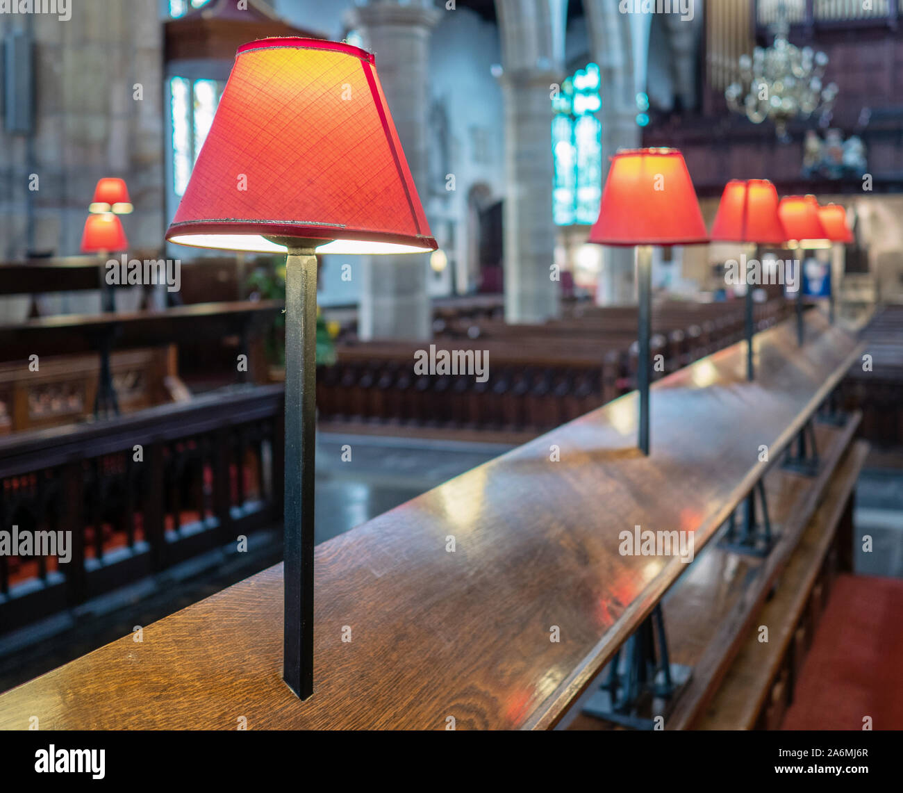 Lancaster Priory Church, de l'intérieur, Lancaster, Lancashire, England, UK. Banque D'Images