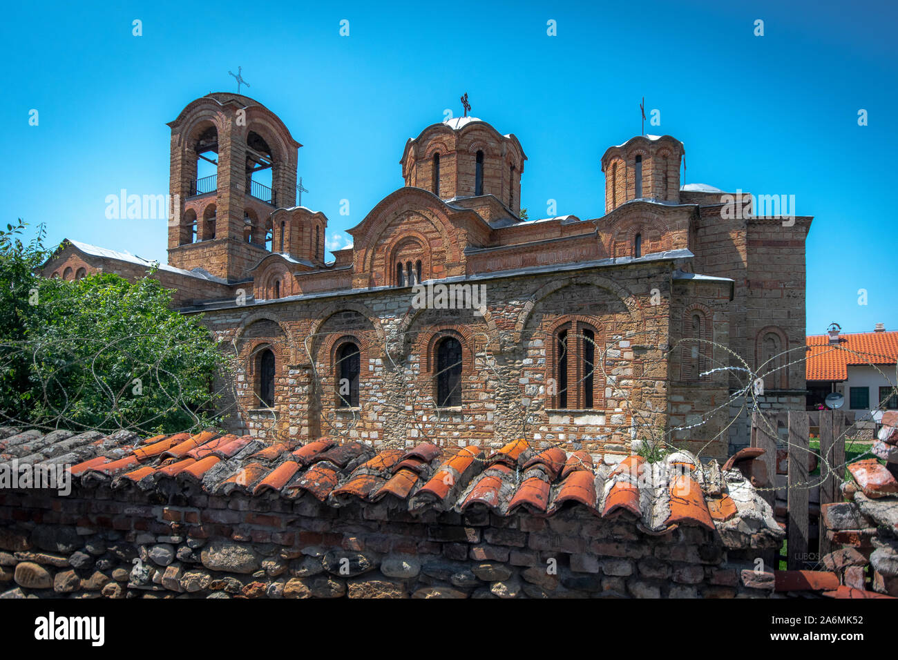 Église de la Vierge de Ljevisa. Prizren, Kosovo. Site du patrimoine mondial par l'UNESCO. Banque D'Images