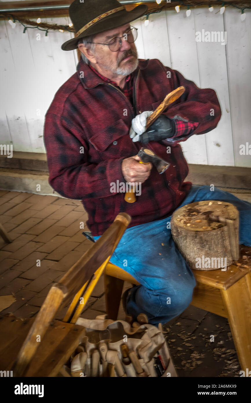 Landis Valley Farm Museum, l'artisanat jours, Lancaster, PA.Reenactors & mobilier articles historiques. Banque D'Images