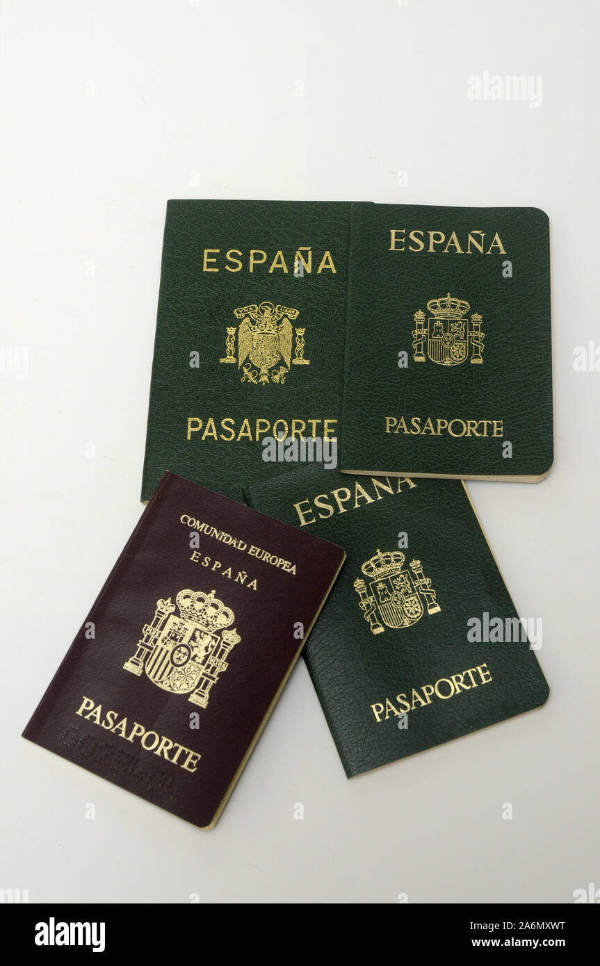 Un passeport espagnol Banque D'Images