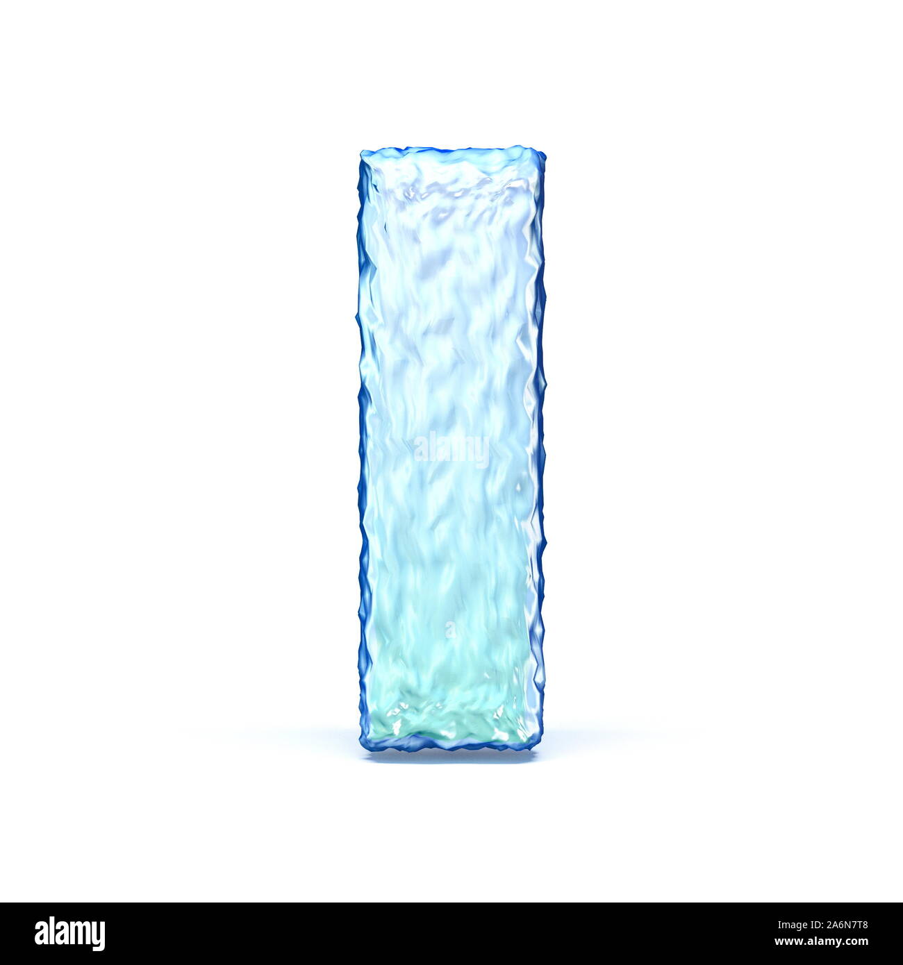 Cristal de glace font lettre que j'ai rendu 3D illustration isolé sur fond blanc Banque D'Images