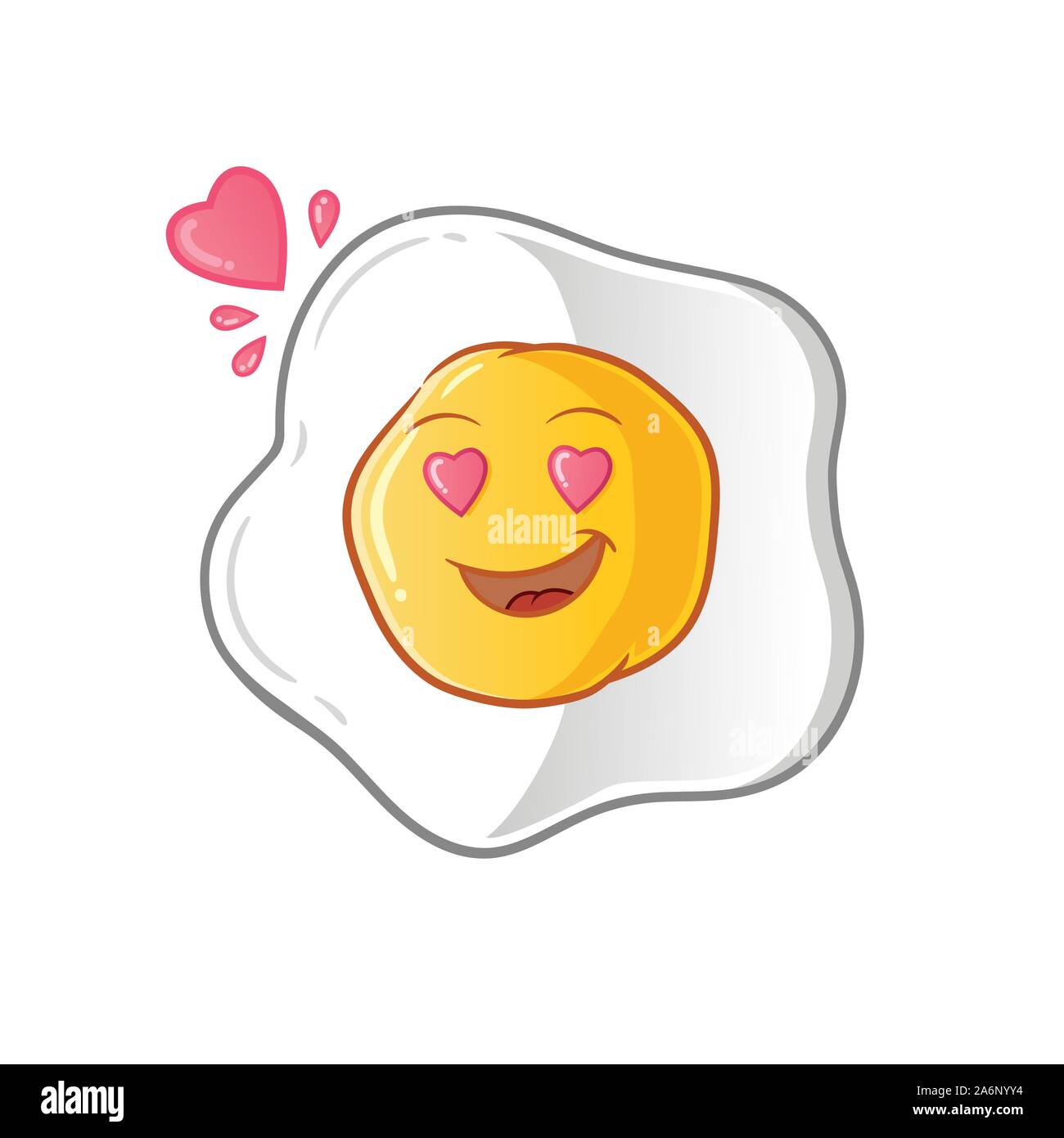 Cheerful,bon,stand,face,mignon,adorable,sourire,positif,bravo,professionnels,,oeufs,ensoleillé,côté,frites,petit déjeuner,alimentaire,protéines,sain,cuits,repas,cuisine Eatin'M Illustration de Vecteur