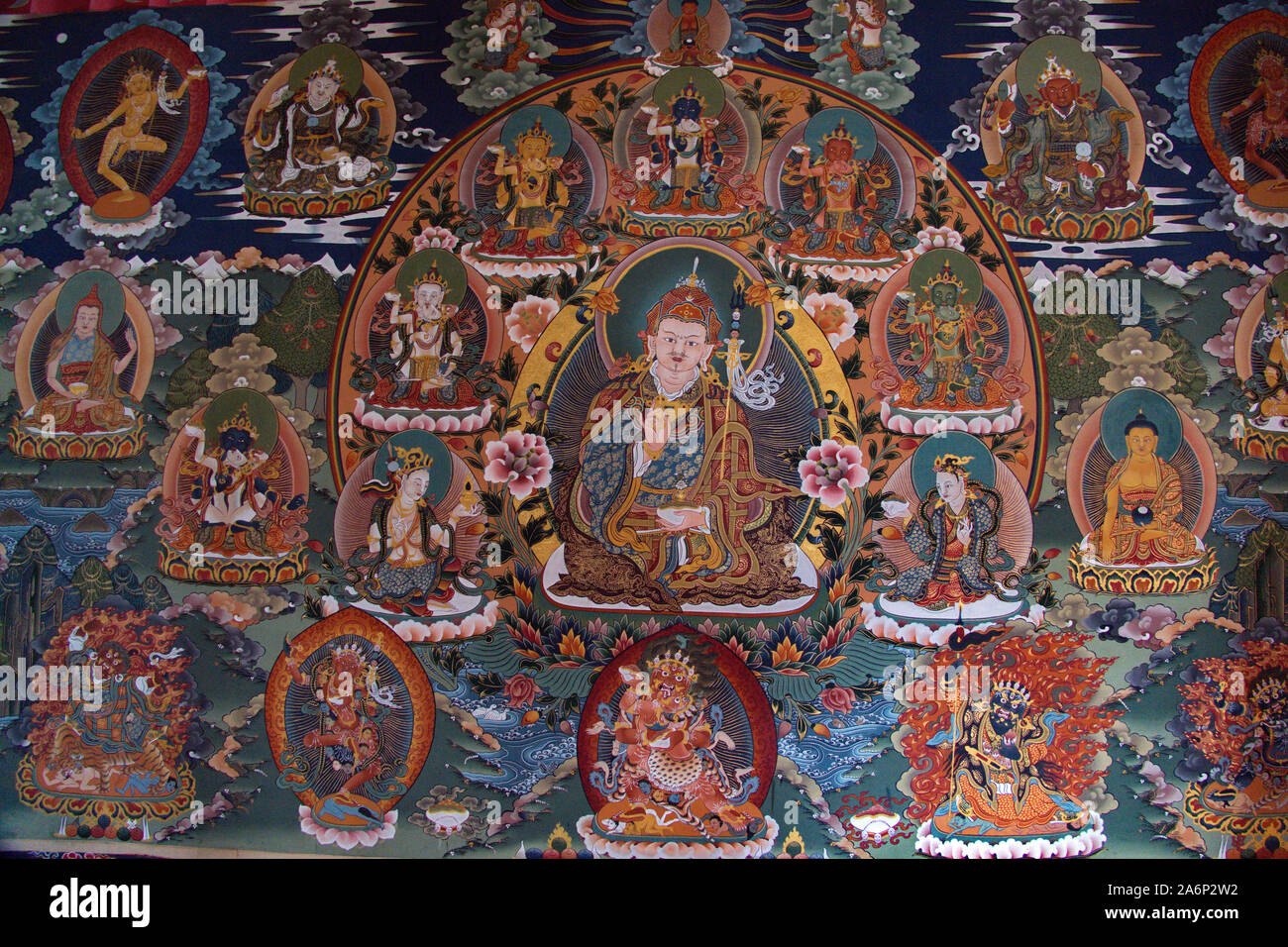 Royaume bouddhiste himalayen du Bhoutan Banque D'Images