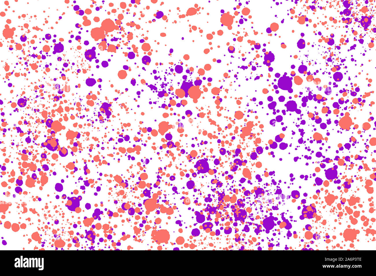 Neon purple et les éclaboussures de peinture sur fond blanc. Résumé de la texture pour la conception de sites web, l'impression numérique ou le concept design. Banque D'Images