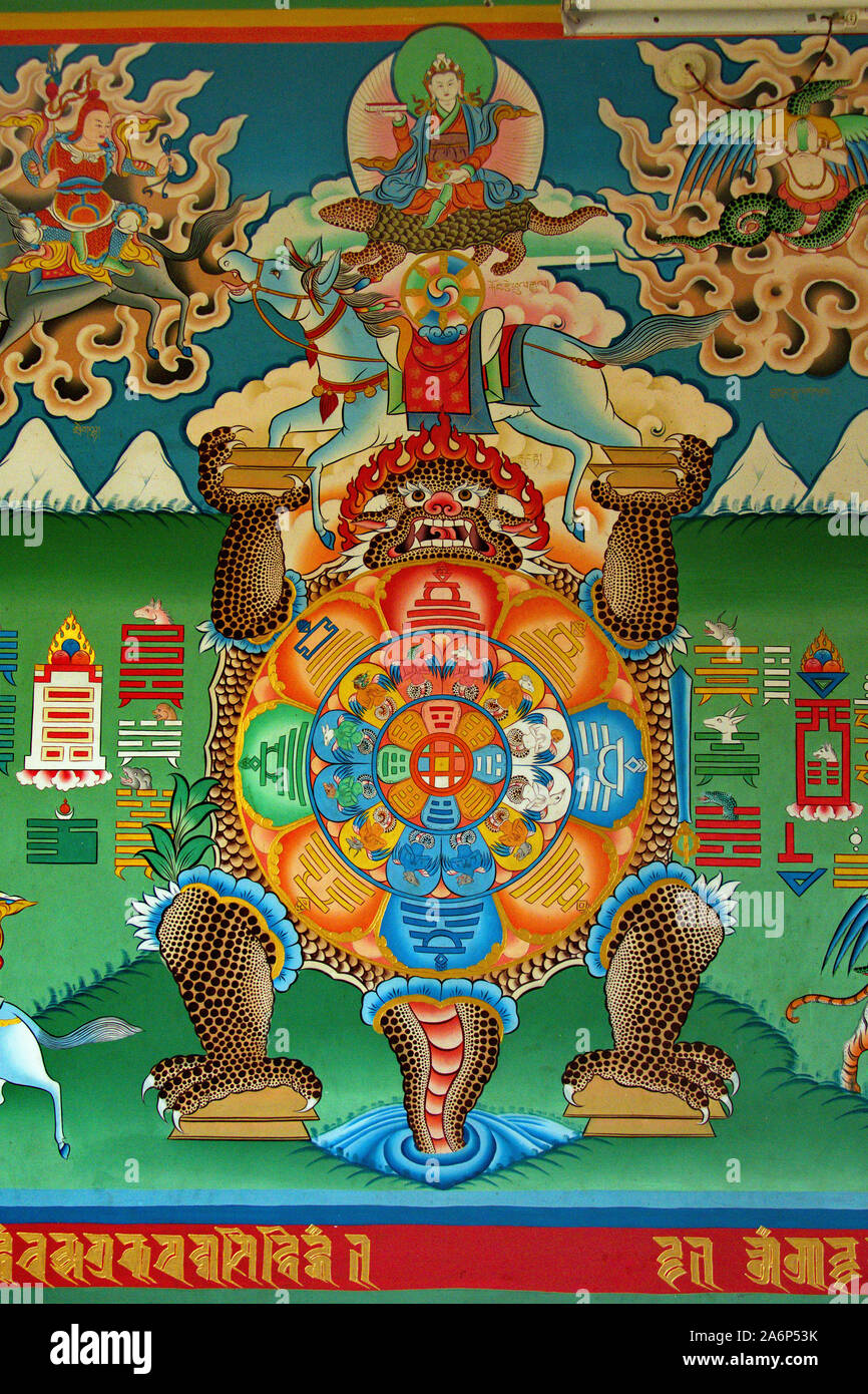 Royaume bouddhiste himalayen du Bhoutan Banque D'Images
