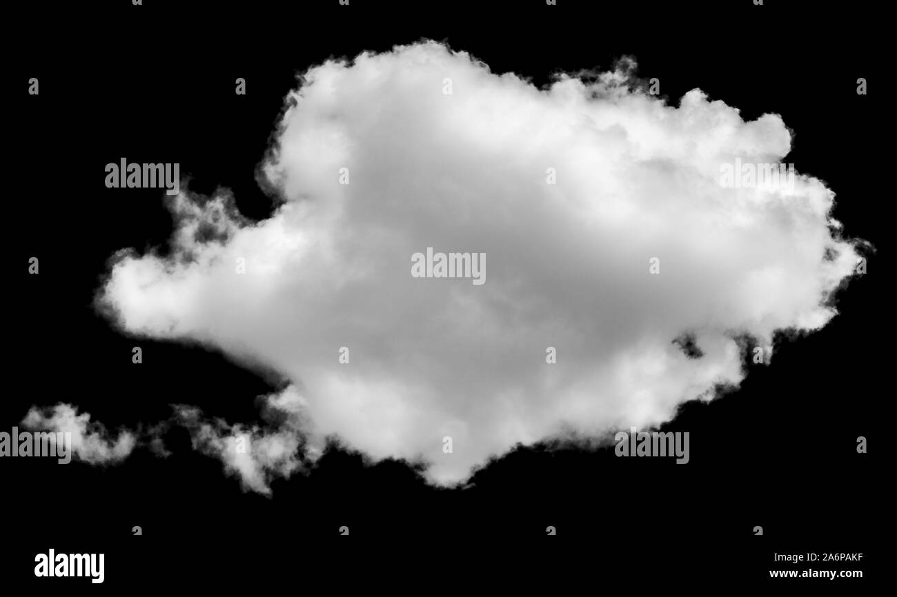 Nuage isolé sur fond noir. Éléments de conception Banque D'Images Nuage isolé sur fond noir. Éléments de conception Banque D'Images