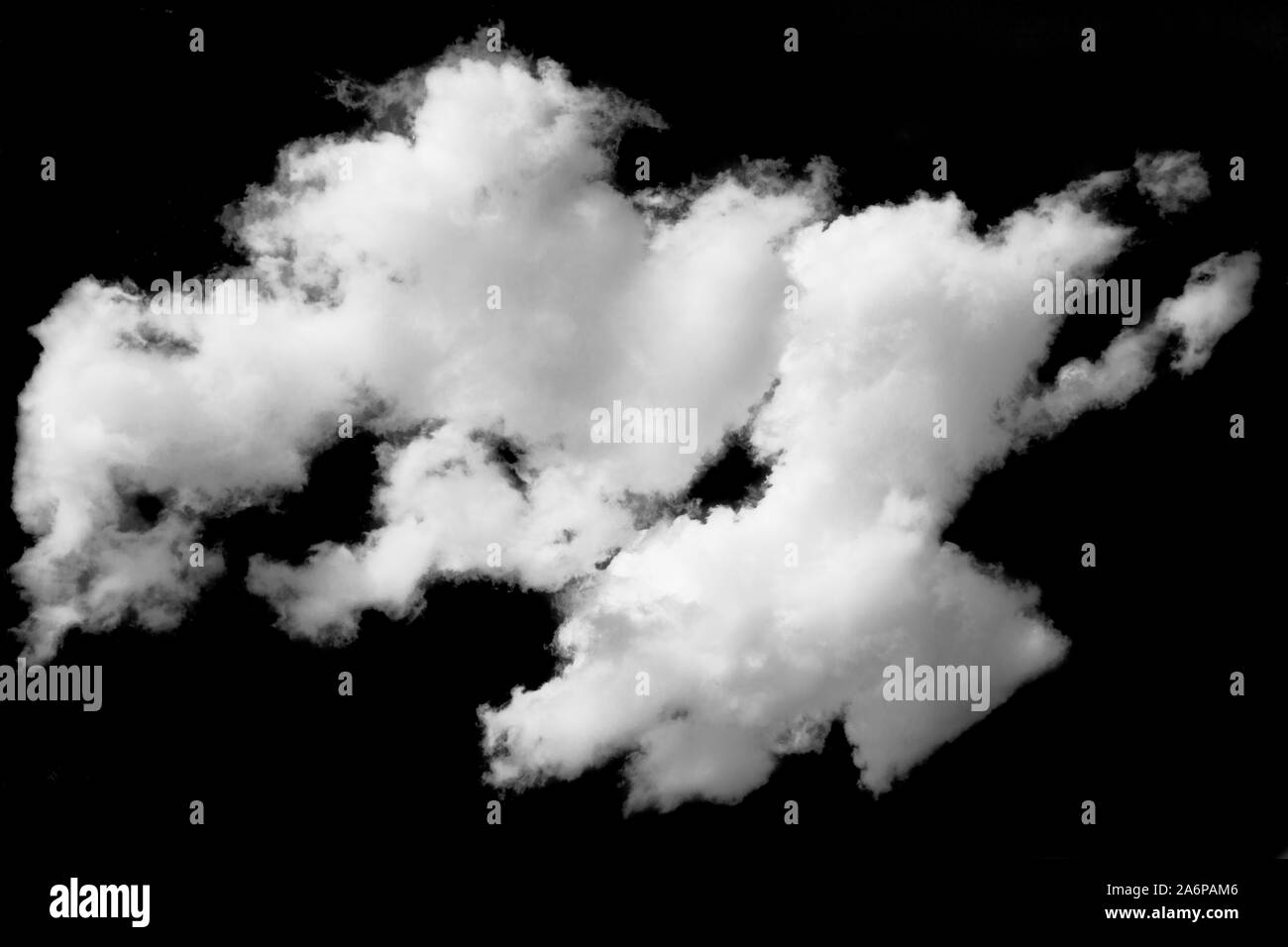 Nuage isolé sur fond noir. Éléments de conception Banque D'Images Nuage isolé sur fond noir. Éléments de conception Banque D'Images