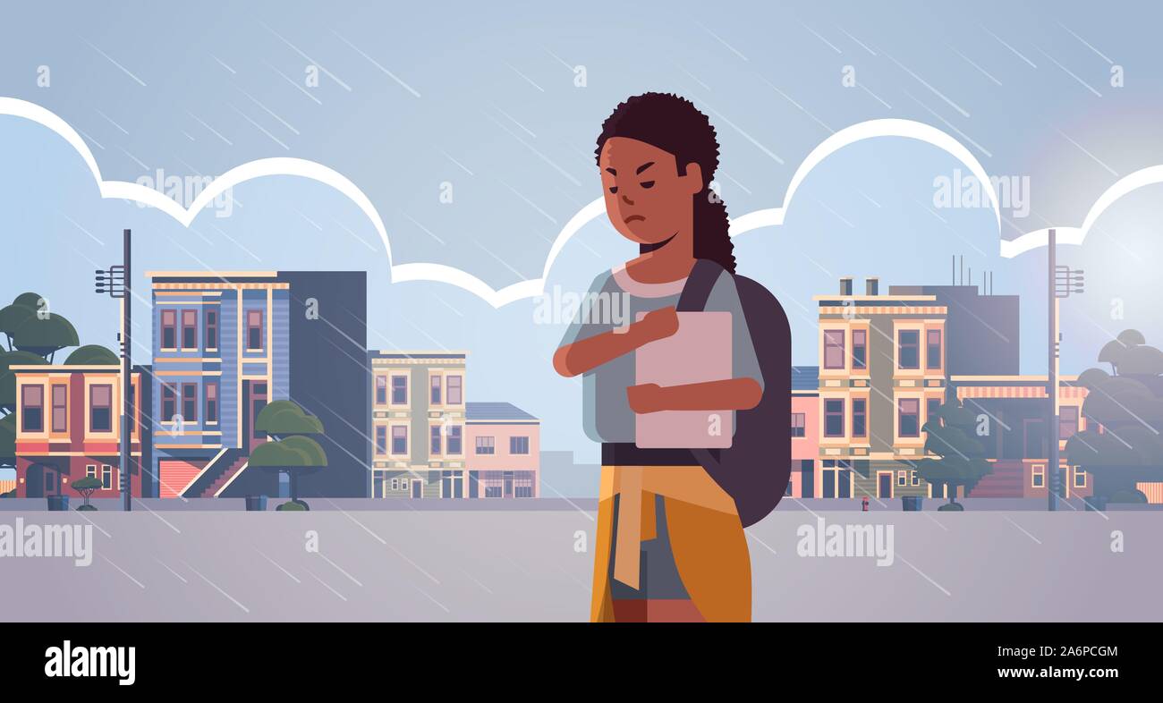 Woman street worried Banque d'images vectorielles - Alamy