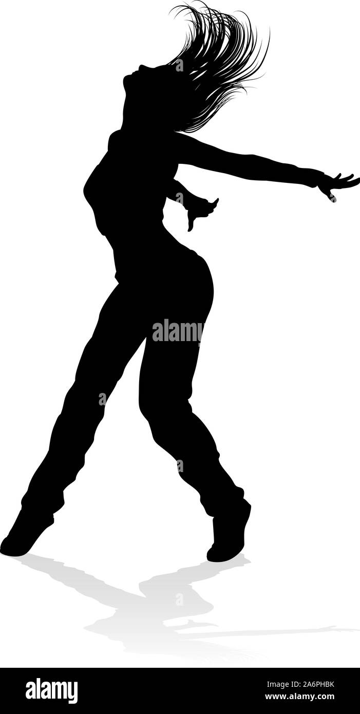 Street Dance Dancer Silhouette Illustration de Vecteur