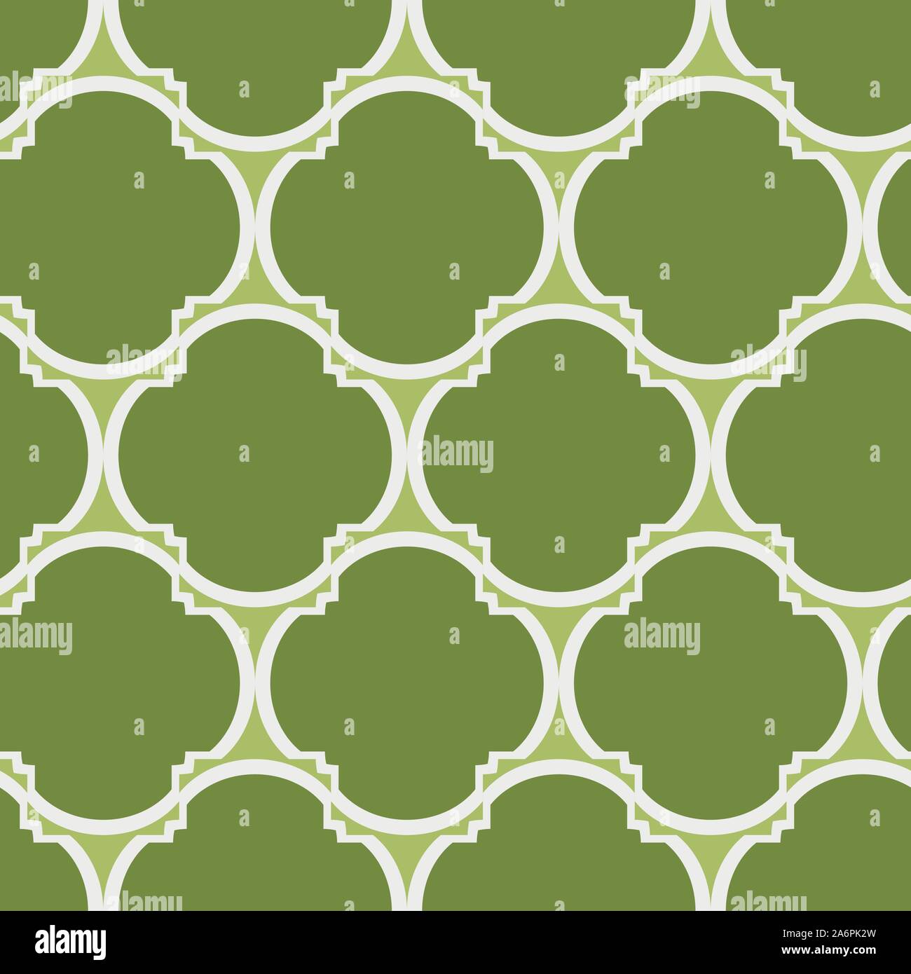 Modèle vectoriel continu vert avec quatre formes géométriques feuilles clover Illustration de Vecteur