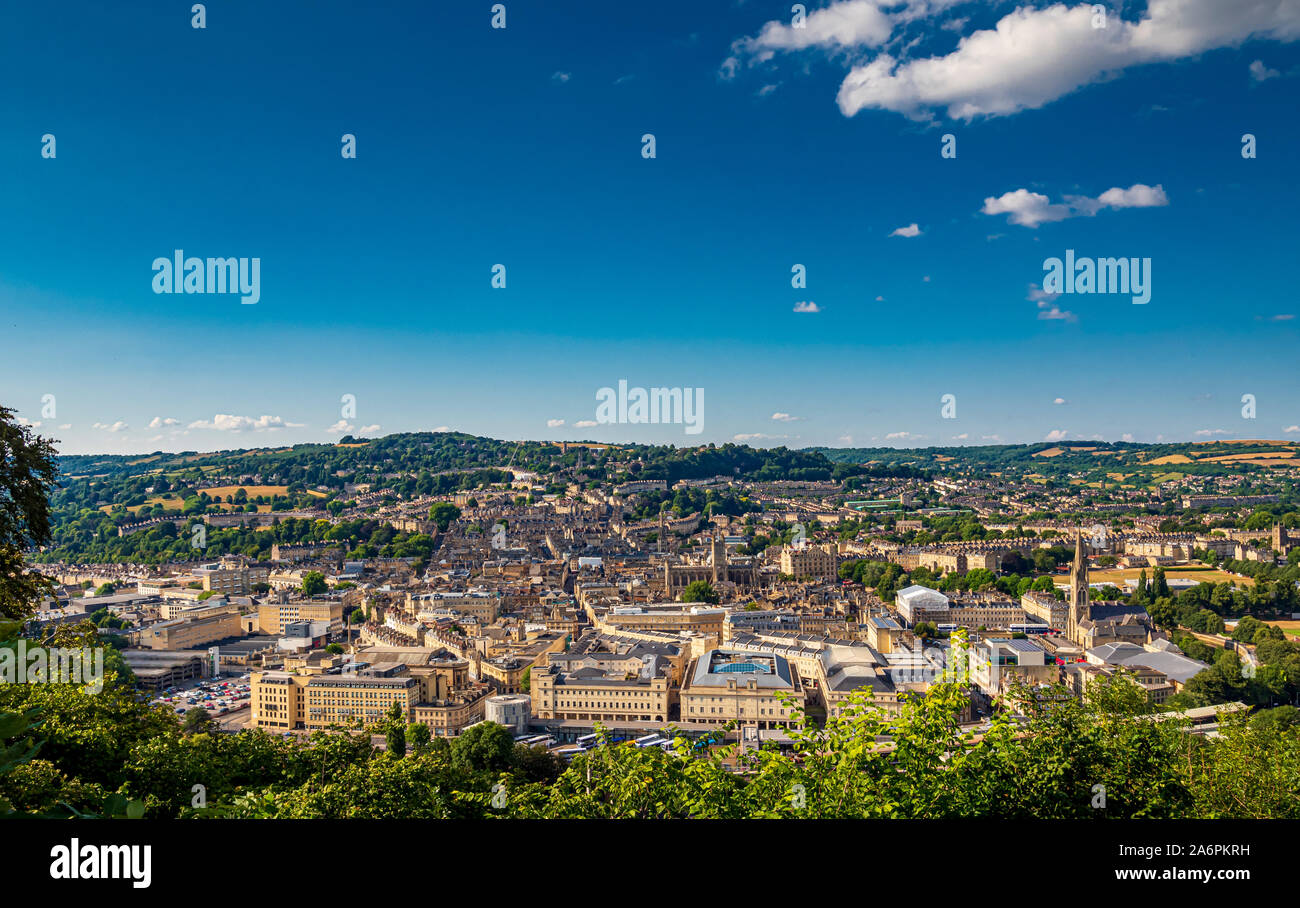 La ville de Bath, Somerset, Royaume-Uni. Vue de l'Alexandra Park. Banque D'Images