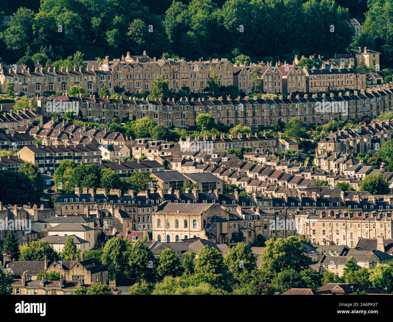 La ville de Bath, Somerset, Royaume-Uni. Vue de l'Alexandra Park. Banque D'Images