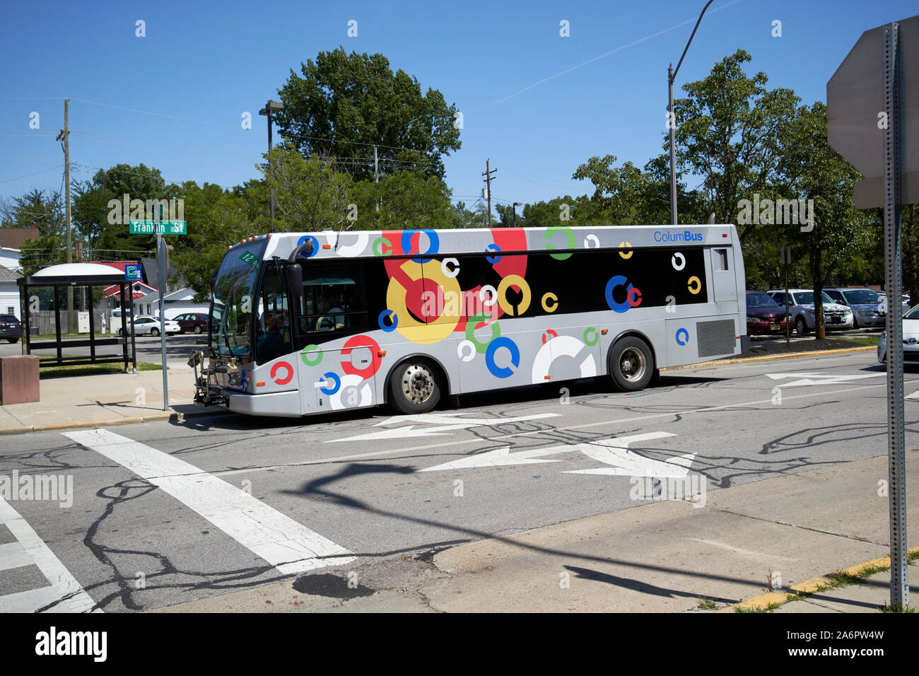 Service de bus publique de la ville de Columbus Columbus Indiana USA Entreprise Banque D'Images