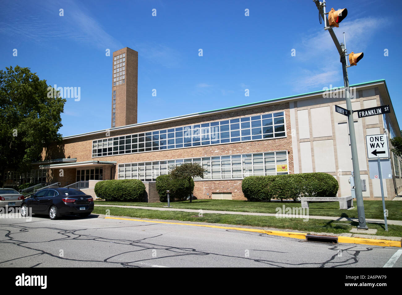 Première église chrétienne Columbus Indiana USA Banque D'Images