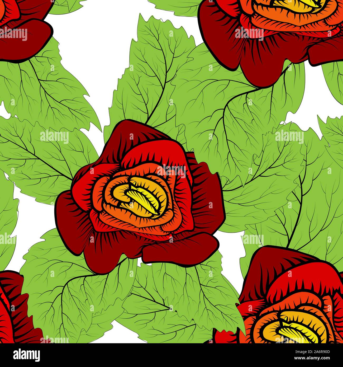 Avec motif rose rouge onbackground transparente. Fleur Fleur. Abstract flower illustration. Une rose rouge, grande conception pour tout usage Illustration de Vecteur