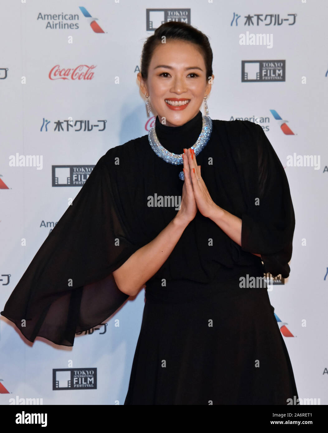 Tokyo, Japon. 28 Oct, 2019. L'actrice Zhang Ziyi assiste à la cérémonie d'ouverture du Festival International du Film de Tokyo en 2019 à Tokyo, Japon, le lundi 28 octobre, 2019. Tokyo International Film Festival (TIFF) est le seul festival lm ?japonais accrédité par la Fédération internationale des associations de producteurs de films (FIAPF). TIFF a commencé en 1985 que le Japon ?er ?majeure lm festival. Photo par Keizo Mori/UPI UPI : Crédit/Alamy Live News Banque D'Images