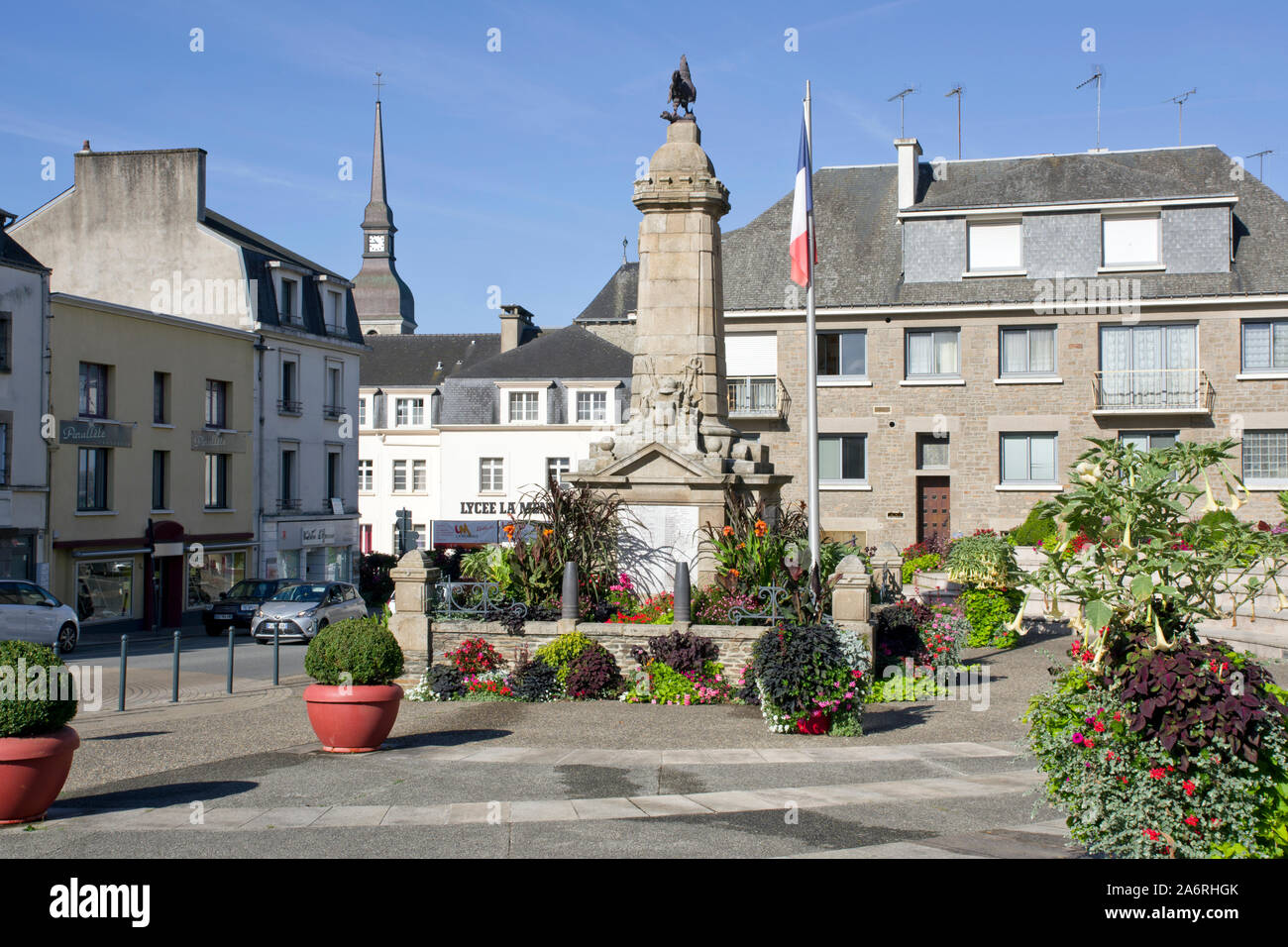 Place Saint Armel, Ploermel Banque D'Images