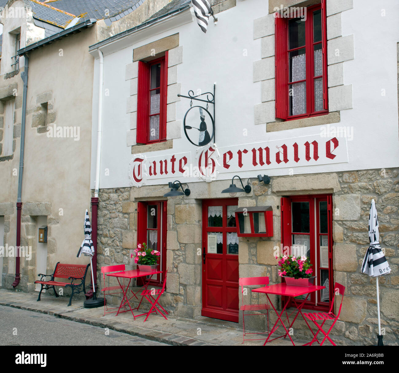 Restaurant Tante Germaine, Le Croisic, Bretagne Banque D'Images