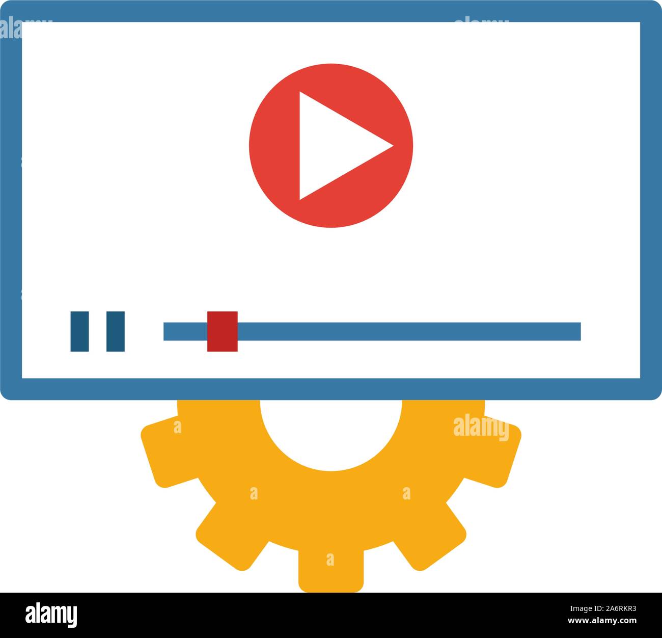 L'icône des services vidéo. Conception simple élément plat de l'assurance-chômage et de ux collection. Services vidéo créatif pour les modèles, l'icône applications et logiciels Illustration de Vecteur
