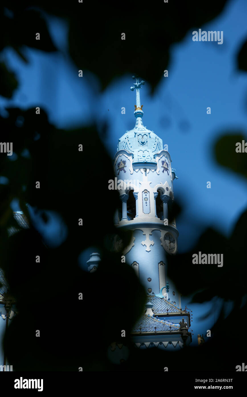 L'église de Sainte Elisabeth ou Svatej Alzbety Modry Kostol appelle Blue Church à Bratislava. Banque D'Images