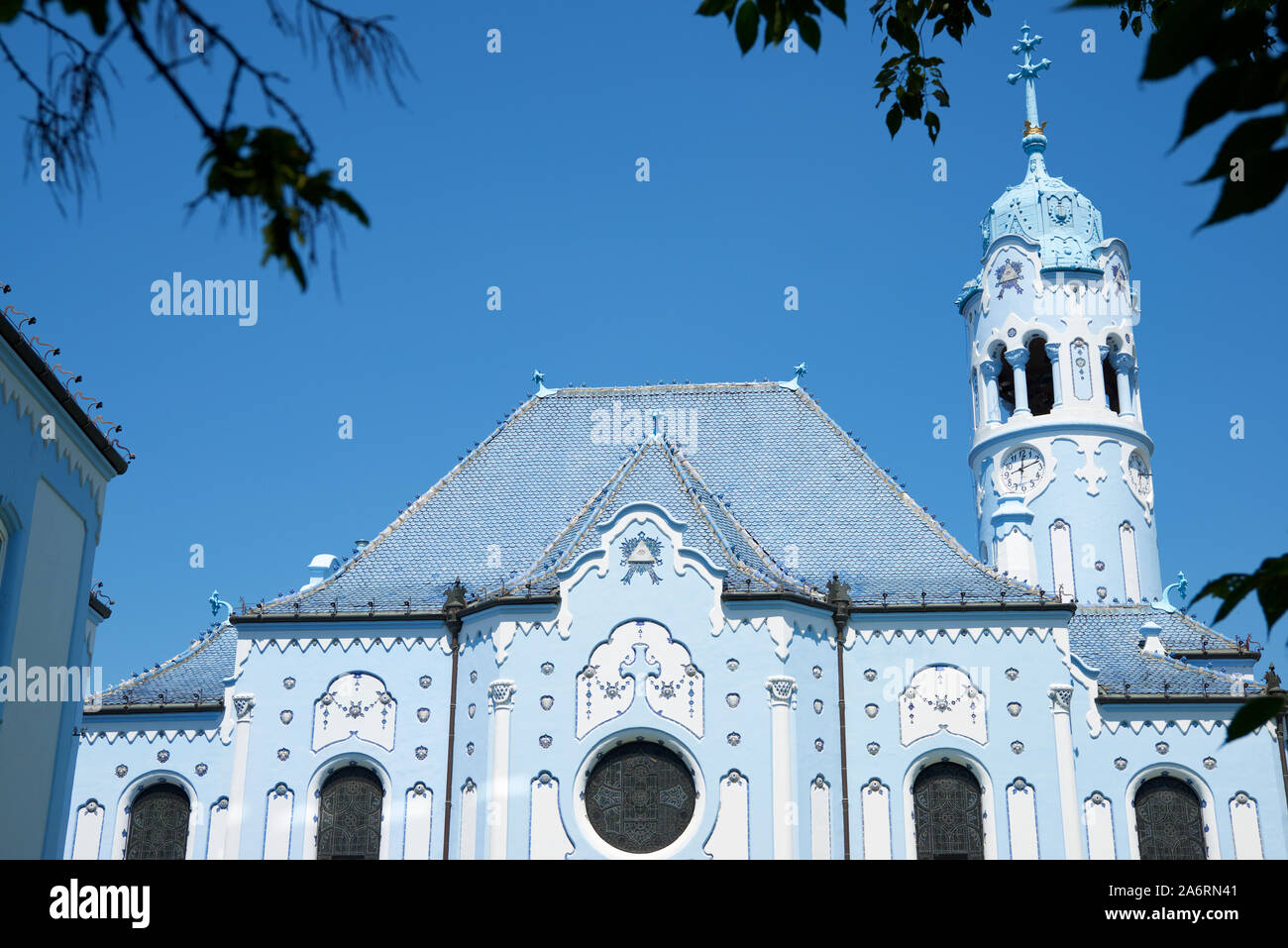 L'église de Sainte Elisabeth ou Svatej Alzbety Modry Kostol appelle Blue Church à Bratislava. Banque D'Images