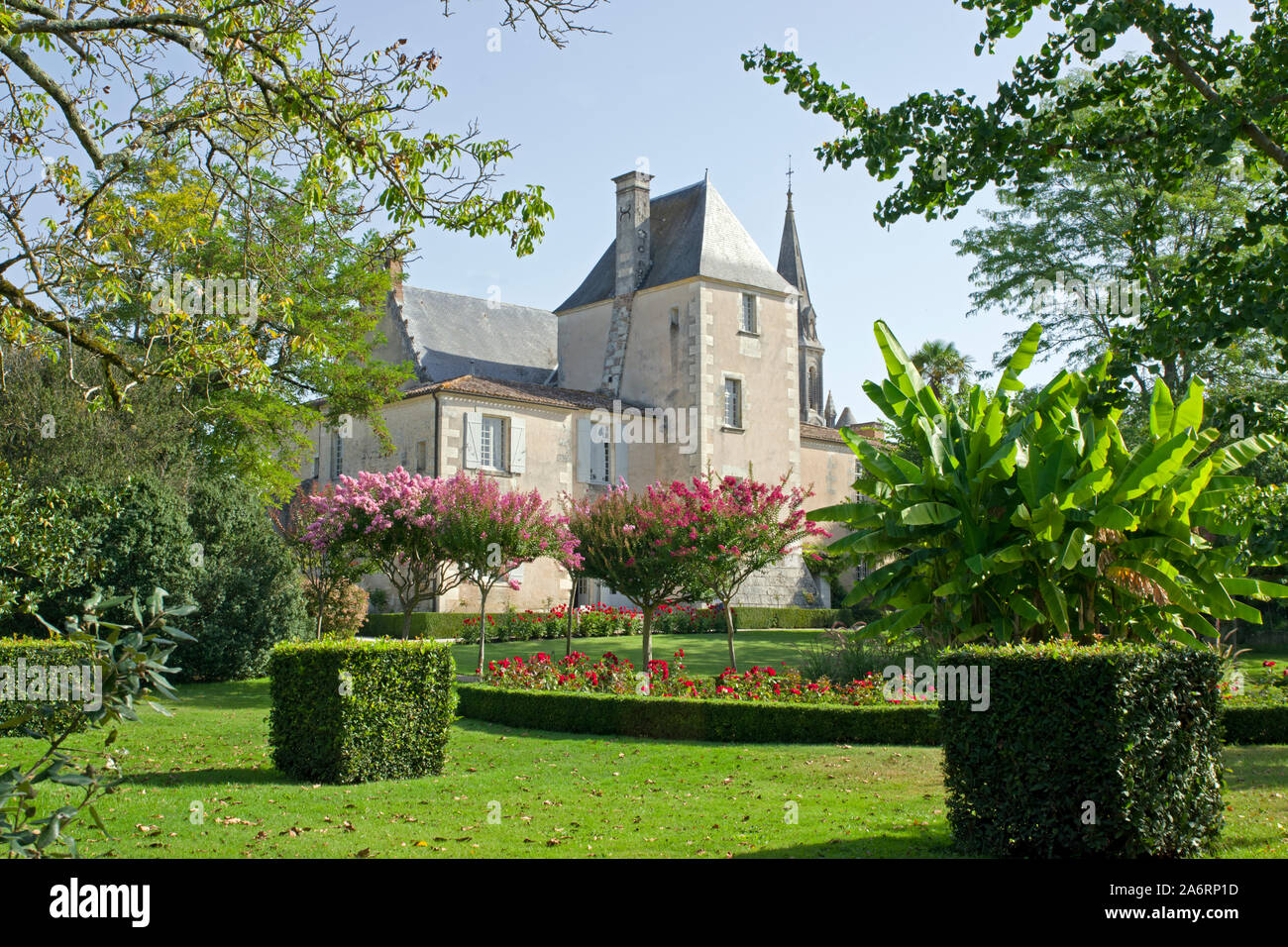 Jardin Chateau de Beaulon Banque D'Images