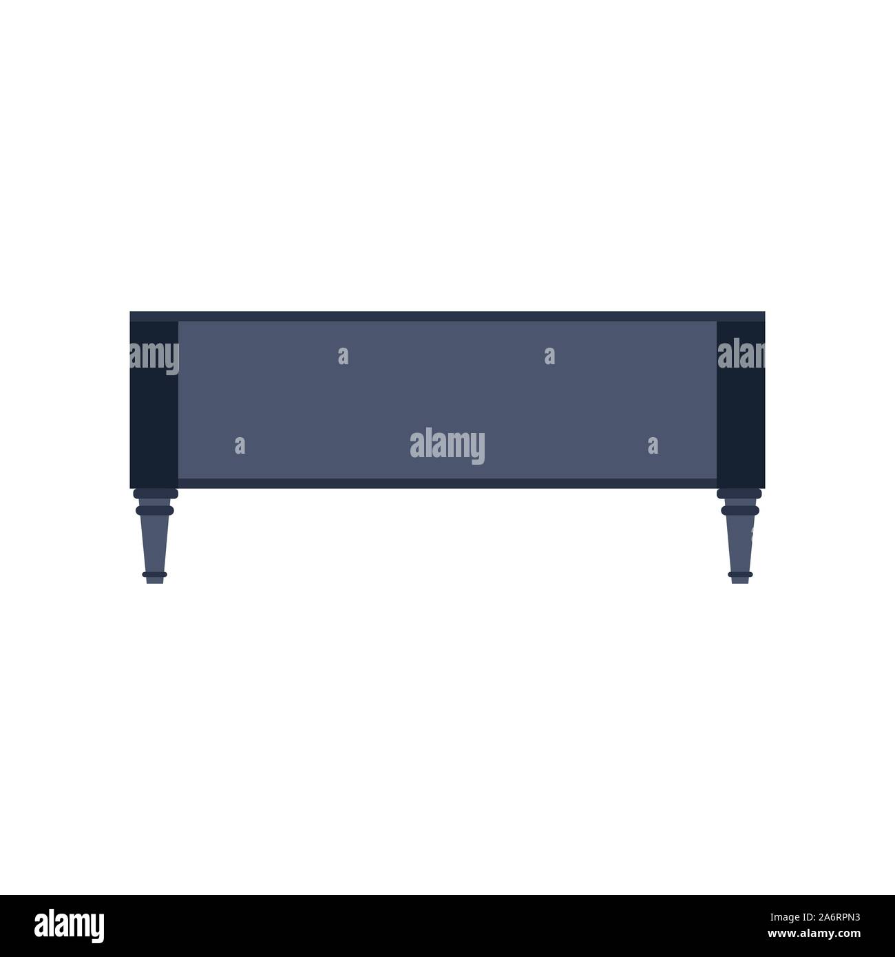 Table basse en bois brun concept boissons icône Gros plan arrière-plan. Sombre scénario intérieur bureau cafe Illustration de Vecteur