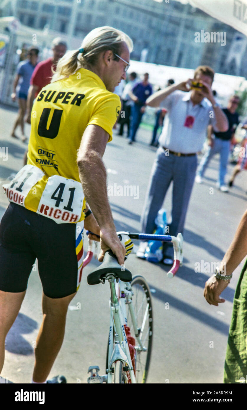 Laurent Fignon super U l'équipe # 41) Banque D'Images