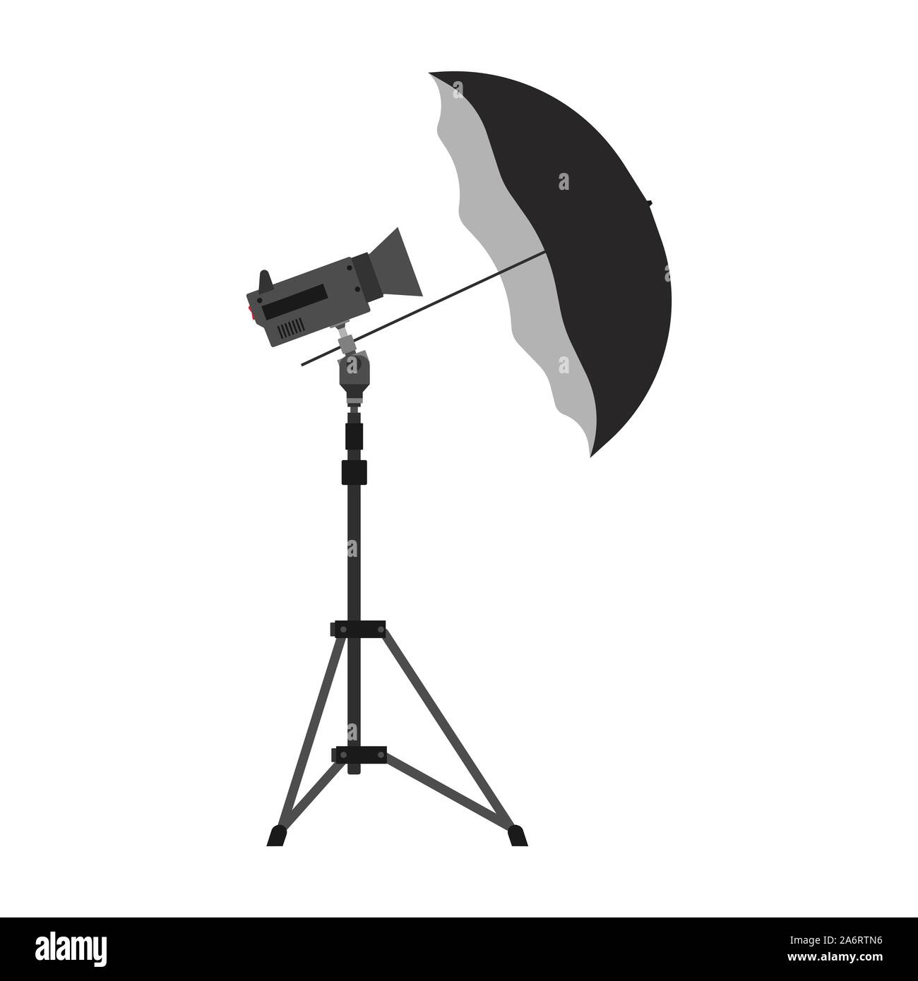 Appareil photo photographie illustration vecteur icône parapluie de  l'équipement. Flash photo numérique trépied light studio isolé carte  objectif. Professionnel de film symbole t Image Vectorielle Stock - Alamy