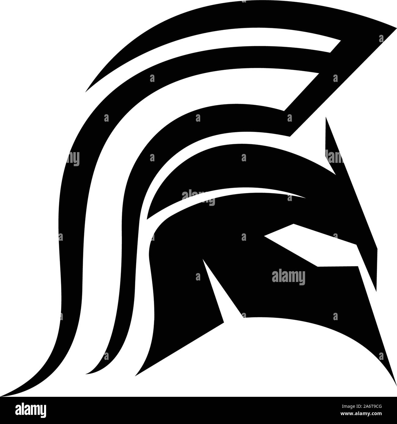 Logo casque Spartan design icône vecteur modèle Illustration de Vecteur