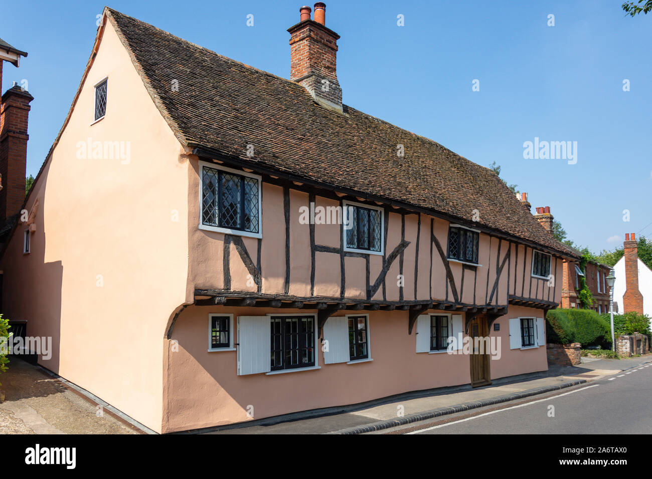 Maison à pans de bois de la période, High Street, Much Hadham, Hertfordshire, Angleterre, Royaume-Uni Banque D'Images