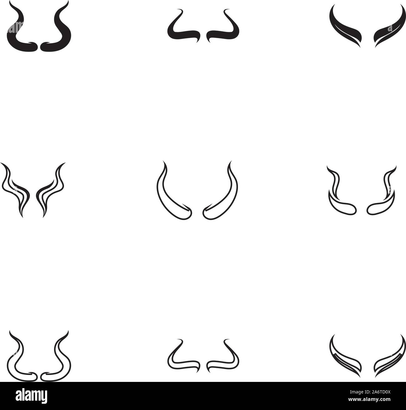 Corne du diable l'icône vecteur illustration modèle logo design Illustration de Vecteur