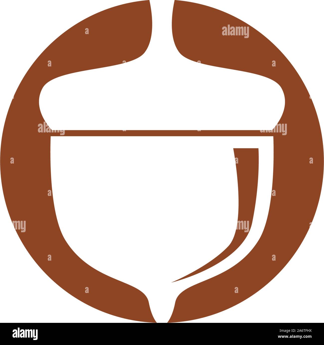 Logo vector illustration chêne Acorn Illustration de Vecteur