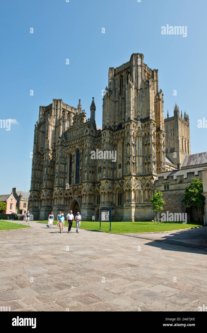 Wells Cathderal. Wells, Somerset, England, UK Banque D'Images