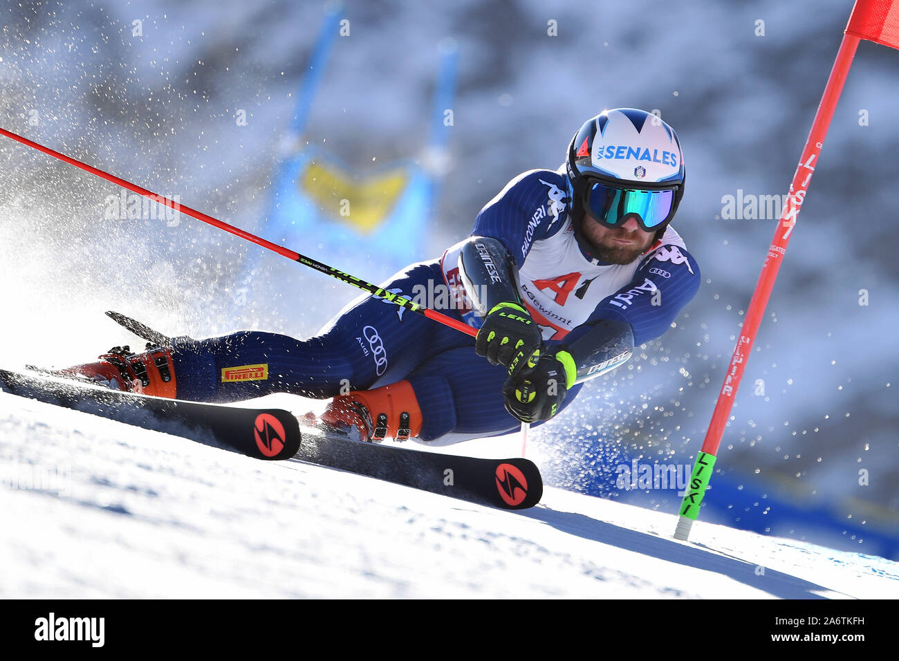 Riccardo TONETTI (ITA) Action, homme Slalom géant, slalom géant hommes. Ski  alpin, Coupe du Monde à Soelden sur le Rettenbach Glacier Rettenbachferner,  saison, 2019/2020, 19/20, sur 27.10.2019. Dans le monde d'utilisation