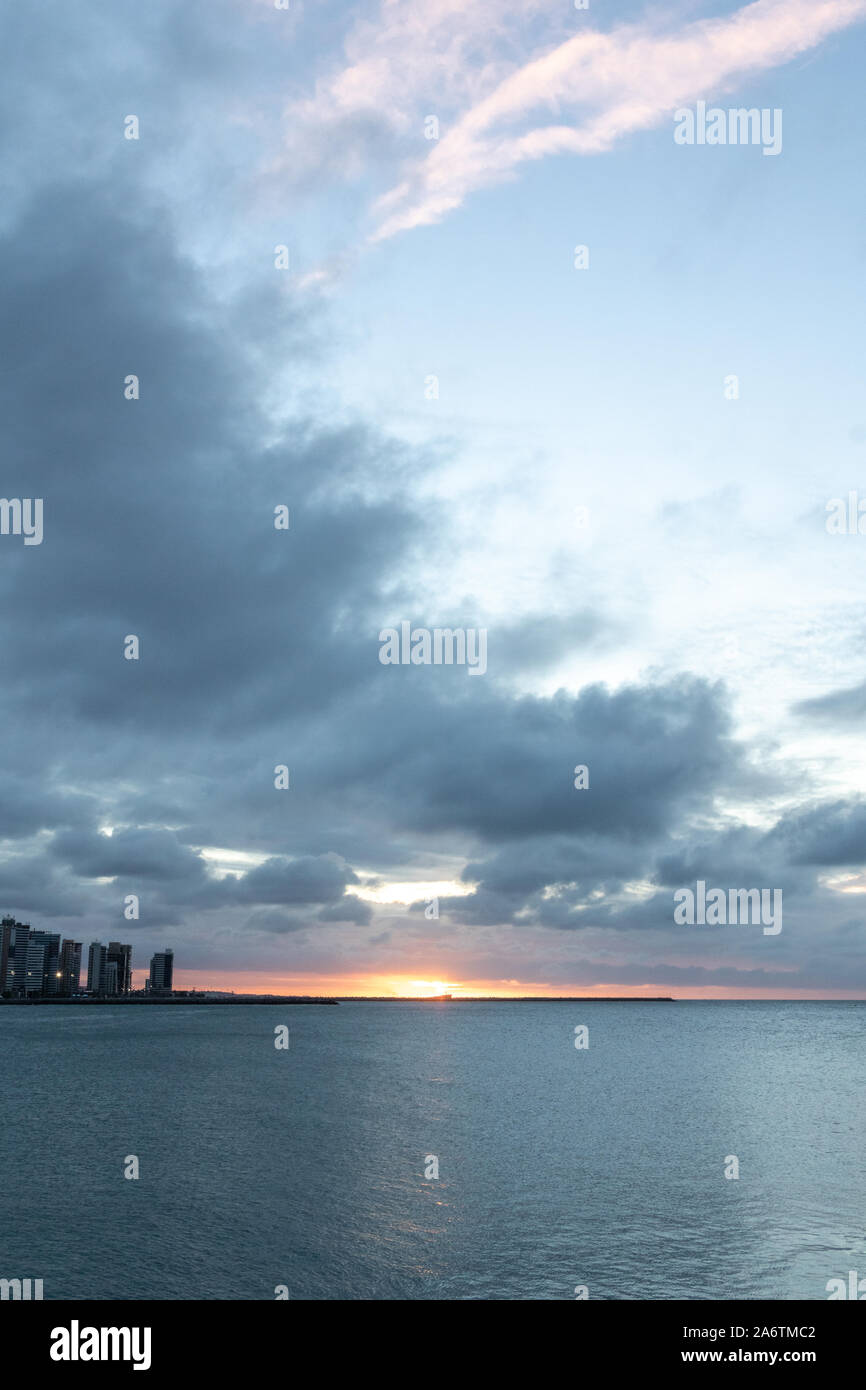 Soleil dans l'Avenue Beira Mar à Fortaleza Brésil Nothreast Banque D'Images