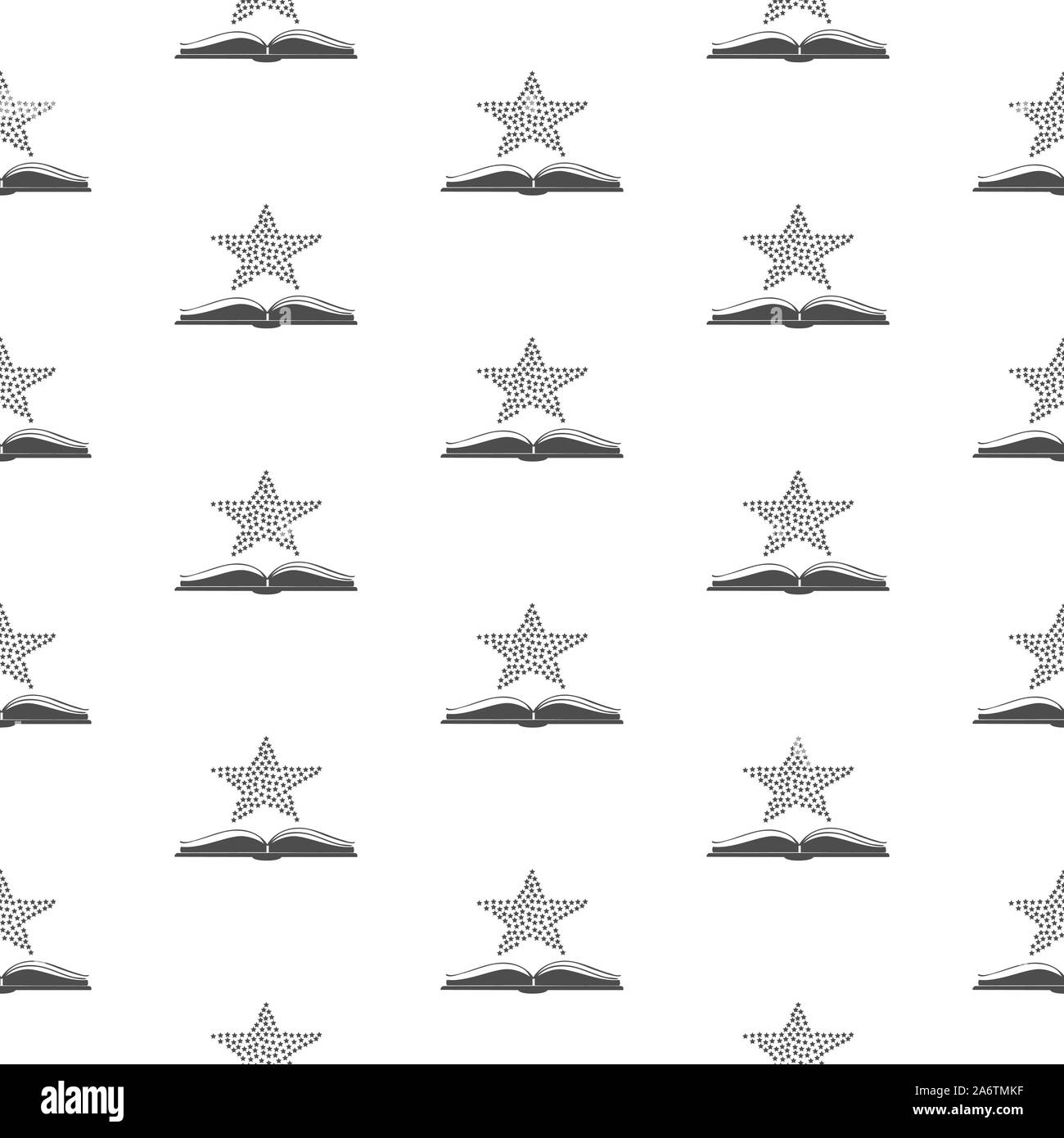 Icône vecteur livre ouvert avec des étoiles au-dessus. Modèle plat. Logo livre ouvert. Vector Illustration Illustration de Vecteur