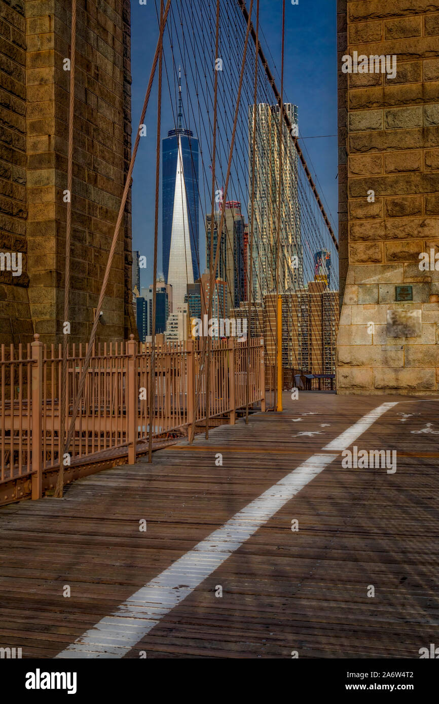 Vue de la partie basse de Manhattan NYC WTC Banque D'Images