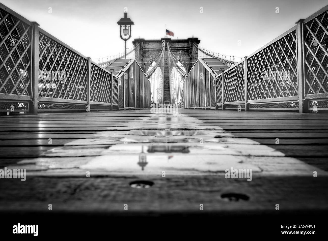 Pont de brooklyn new york city noir et blanc Banque de photographies et ...