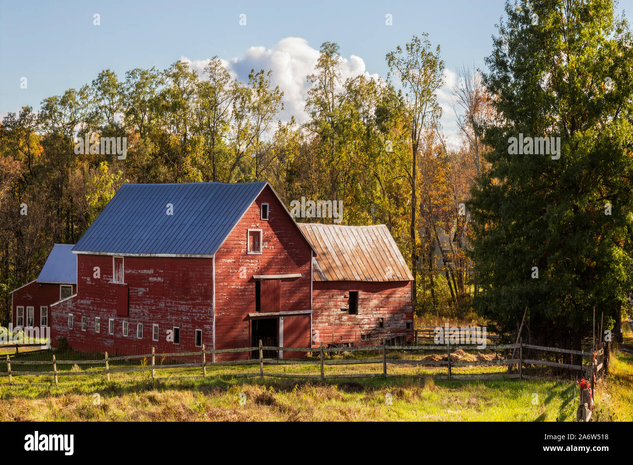 Hudson Valley NY Pays Grange rouge Banque D'Images