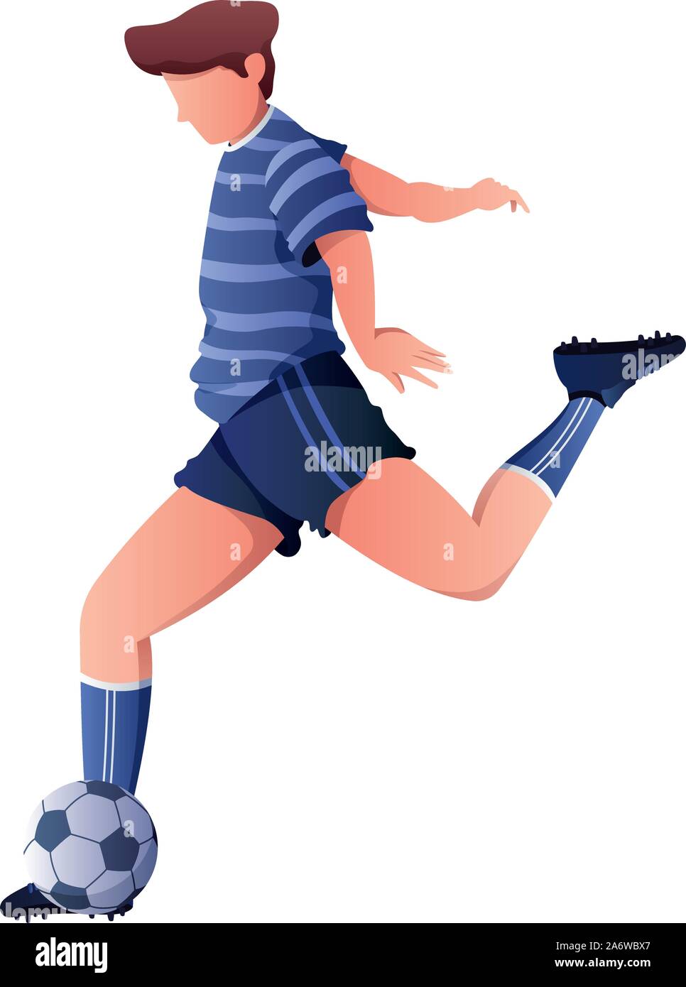 Joueur de football on White Illustration de Vecteur