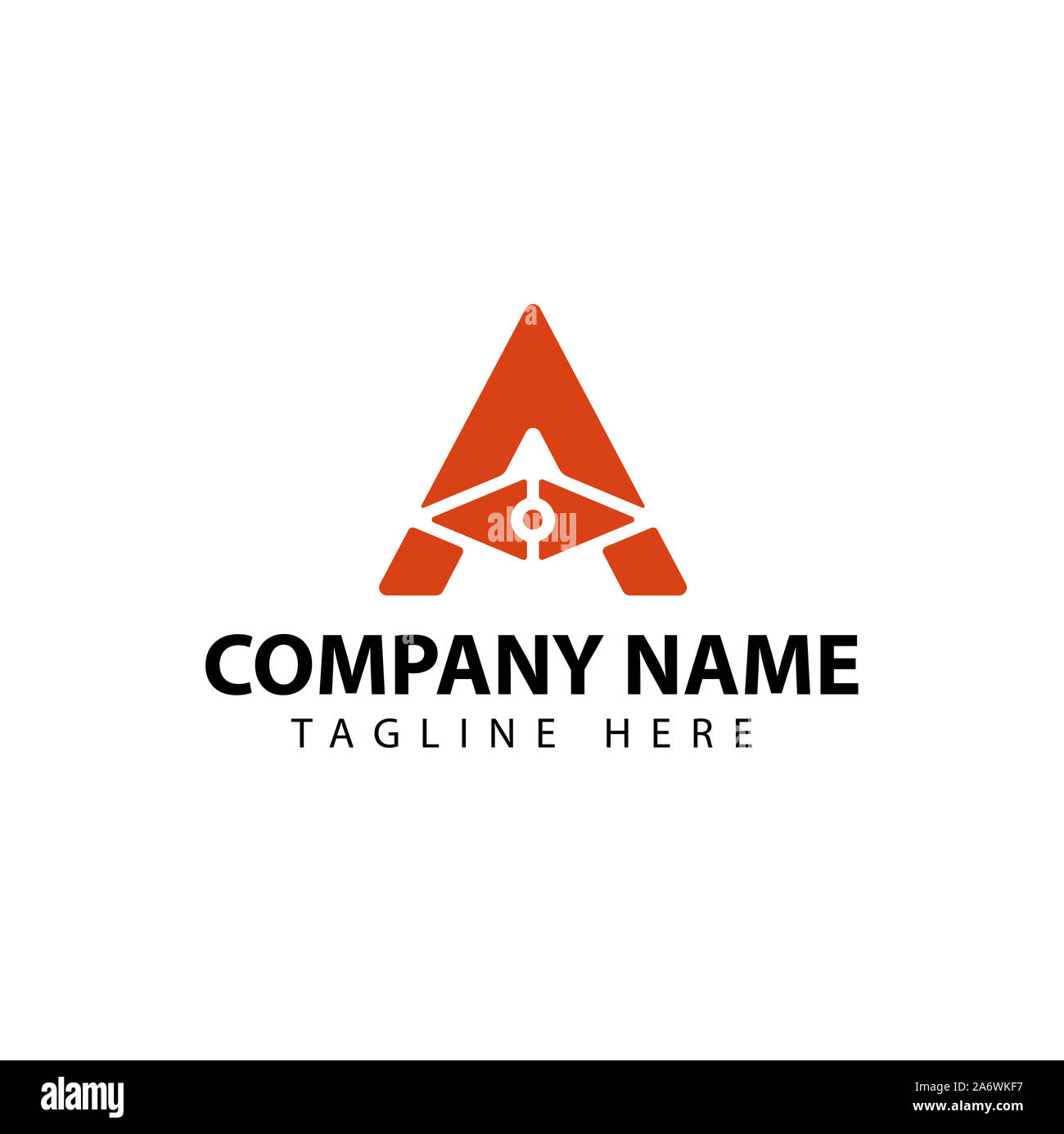 Vecteur Conception logo Orange Navigator Banque D'Images