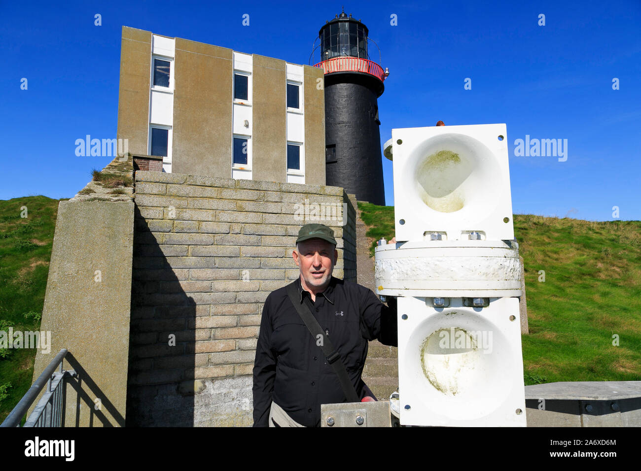 Keeper Richard Cummins, phare de Ballycotton, comté de Cork, Irlande Banque D'Images