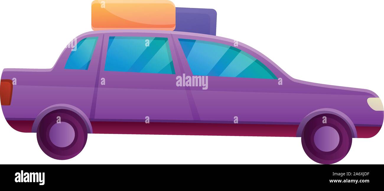 La famille aventure icône de voiture. Caricature de l'aventure automobile icône vecteur pour la conception web isolé sur fond blanc Illustration de Vecteur