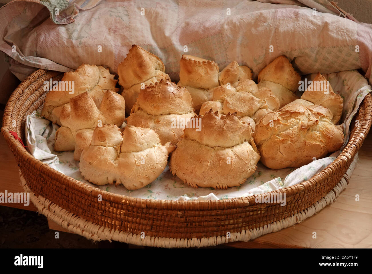 Italie, Sardaigne, pain fait maison docorated Banque D'Images
