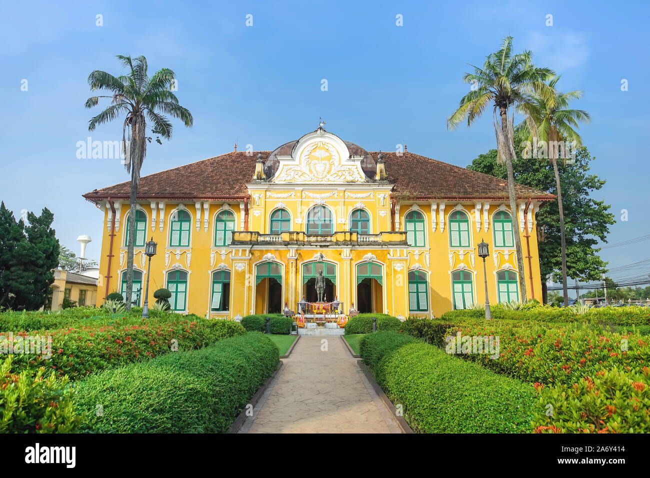 Prachin Buri, Thaïlande - 04 octobre, 2019 : Abhaibhubejhr Chaophraya Museum dans Abhaibhubejhr Chaophraya, hôpital de la province de Prachinburi, Thaïlande. Banque D'Images