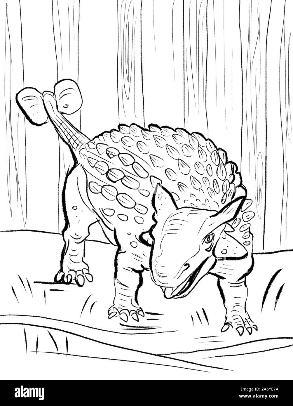 Art illustration dinosaure Banque D'Images