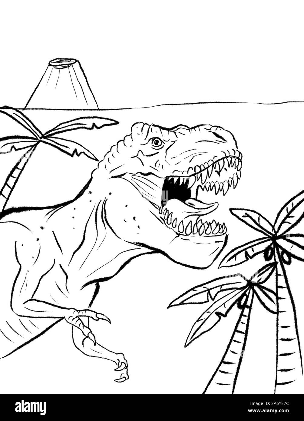 Art illustration dinosaure Banque D'Images