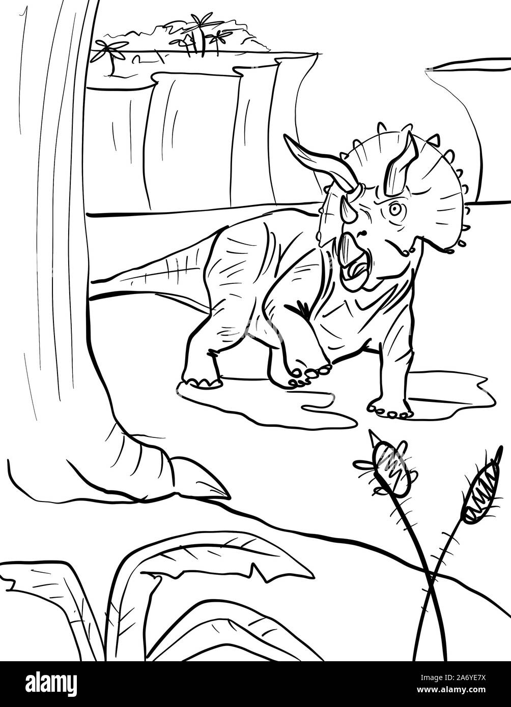 Art illustration dinosaure Banque D'Images